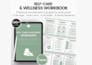 create high converting canva wellness planner, self care therapy guide